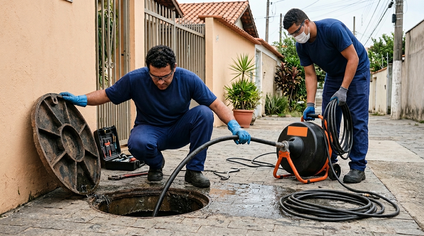 Desentupimento de esgoto perto de mim em Santo André-SP