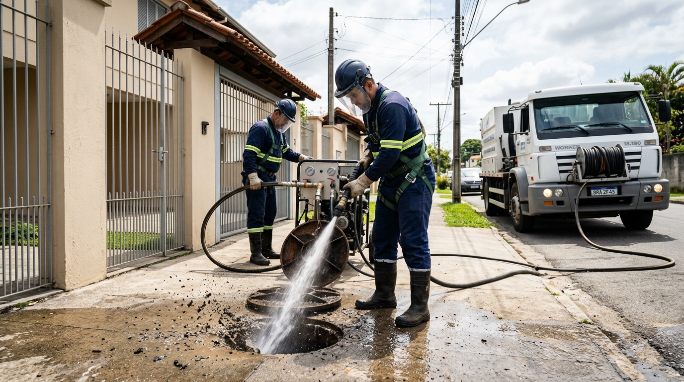 Hidrojateamento em Santo André-SP